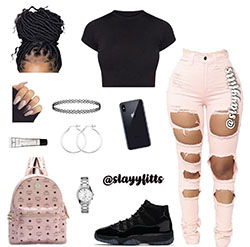 Baddie fit (Not the locs i hate those): 