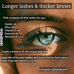 Longer lashes & thicker browś: 
