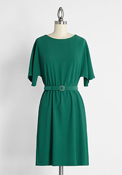 Just a Little Something Belted Shift Dress: 