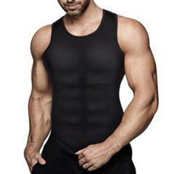 Men compressiomen shirt shapewear slimming body shaper vest undershirt weight loss tank top - Nebility: 