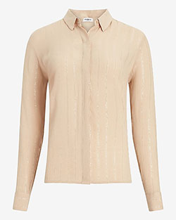 Metallic Striped Portofino Shirt | Express: 