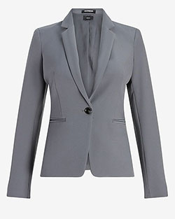 Supersoft Twill One Button Blazer | Express: 