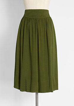 Swinging Saddles Midi Skirt: 