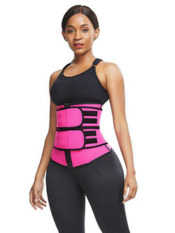 FEELINGIRL NEOPRENE WAIST TRAINER WITH ZIPPER AND STRAPS PLUS SIZE SHAPEWEAR: 