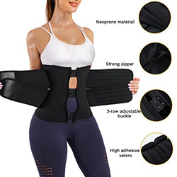 ELEADY Hot Sauna Slimming Neoprene Waist Trainer with 2 Straps: 