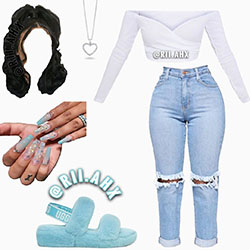 light blue ugg slides <3: 