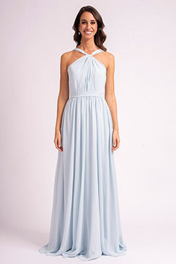 Lily Halter Neck Chiffon Bridesmaids Dress: Chiffon dresses  