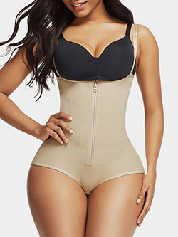 Zip Up Smooth Firm Control Full Body Shaper: 