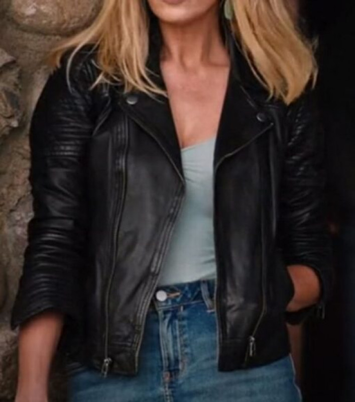 Yellowstone S04 Kelly Reilly Black Vegan Leather Jacket: Leather jacket,  Black Leather Jacket  