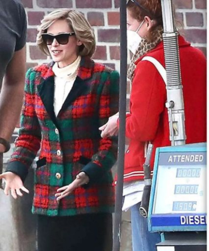 Spencer Princess Diana Plaid Wool Coat: 