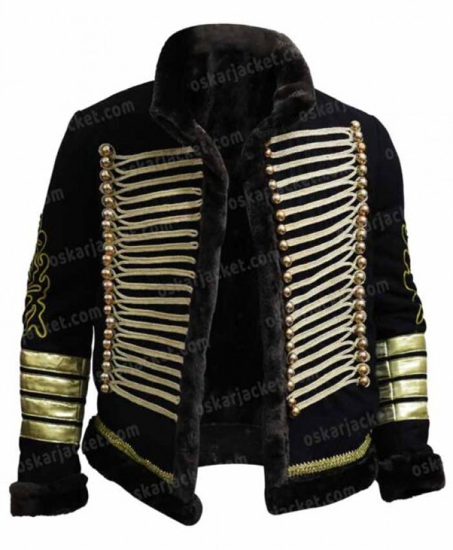 Jimi Hendrix Hussars Black Wool Military Jacket: 