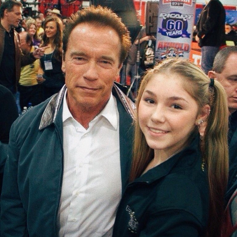 Maryana Naumova With Arnold Schwarzenegger: Arnold Schwarzenegger,  Nataliya Kuznetsova,  Maryana Naumova  