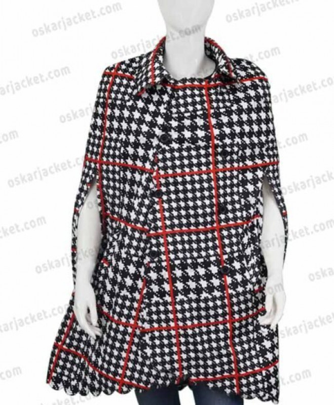 Anna Delvey Inventing Anna Houndstooth Mid Length Coat: 