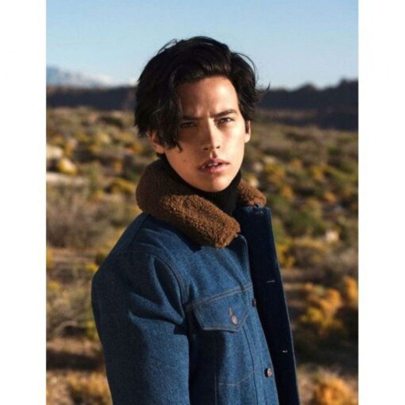 Cole Sprouse Five Feet Apart Denim Trucker Sherpa Jacket: 