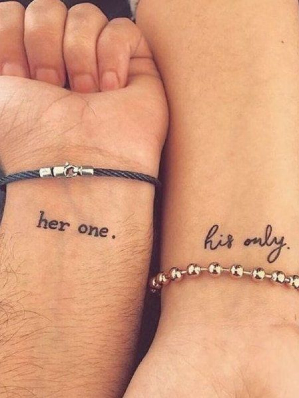 His One Her Only Tattoo Inspo For Couple: Couple Tattoo  