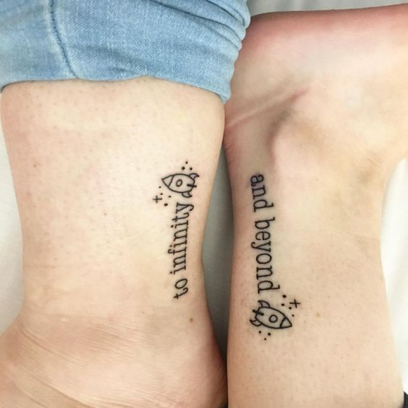 To Infinity & Beyond Tattoo Ideas: Couple Tattoo  