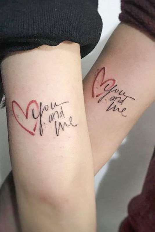 You and Me Tattoo Design Ideas For Couples: Couple Tattoo  