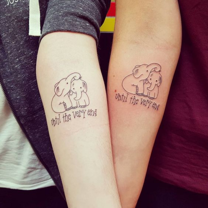Until The Very End Tattoo For Couples: Couple Tattoo  