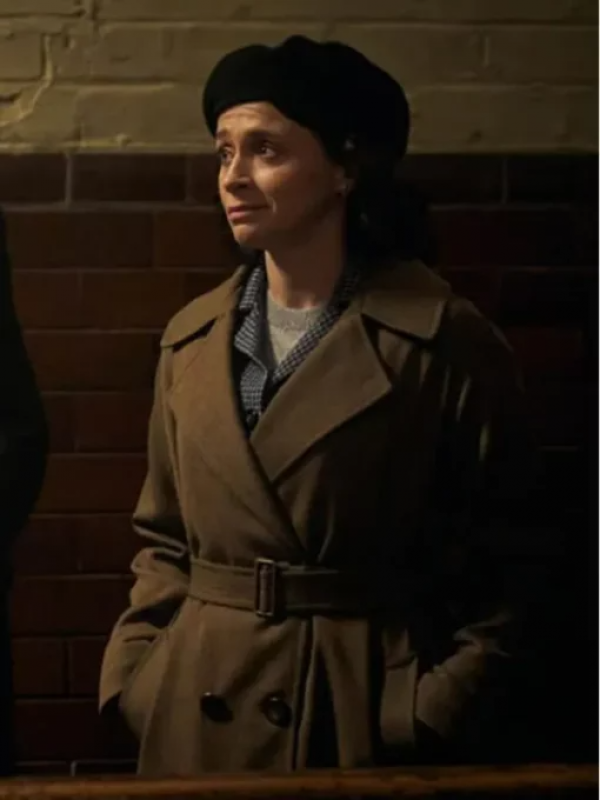 Peaky Blinders Captain Swing Brown Belted Coat: 