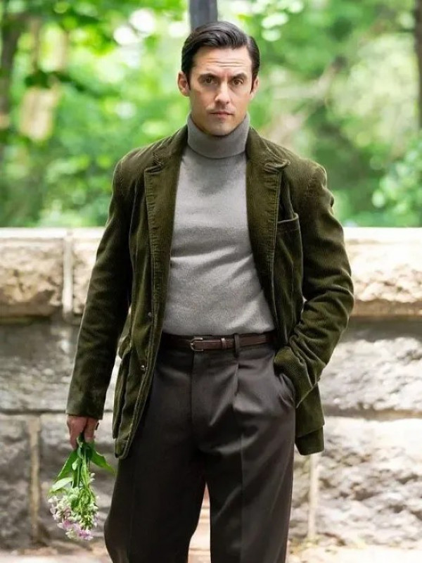 The Marvelous Mrs. Maisel Milo Ventimiglia Green Cord Blazer: 