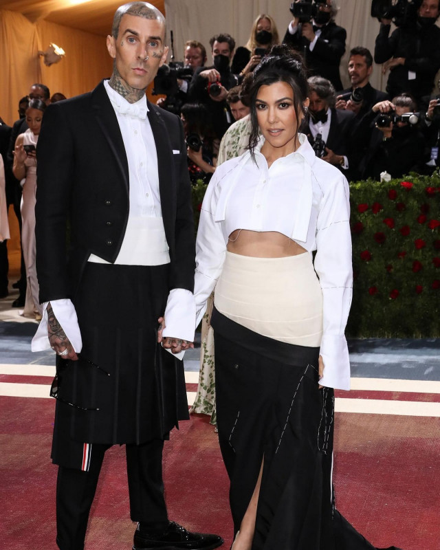 Kourtney and Travis Barker at the Met gala 2022: 