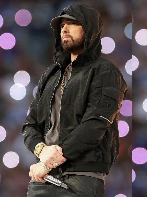 Eminem Super Bowl Pepsi LVI Halftime Black Hoodie: 