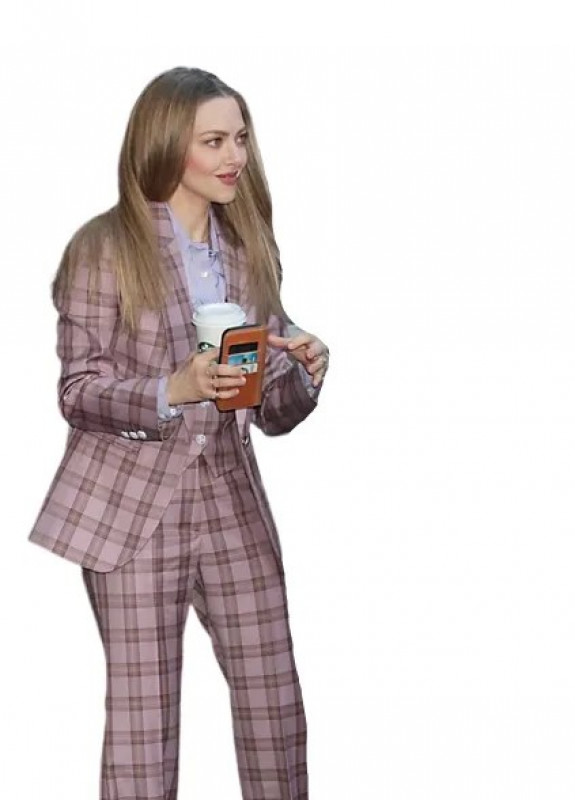 The Dropout Elizabeth Holmes Pink Plaid Suiting Suit: 
