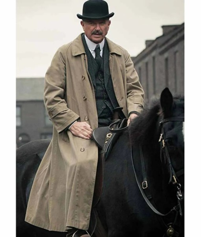 Peaky Blinders Inspector Sam Neill Long Coat: 