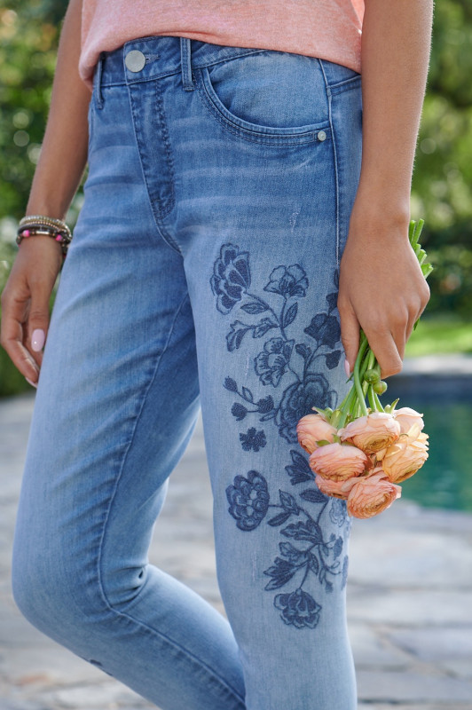 Add Fabulous Flair to Your Wardrobe with Embroidered Jeans From Democracy Clothing: Denim Pants  