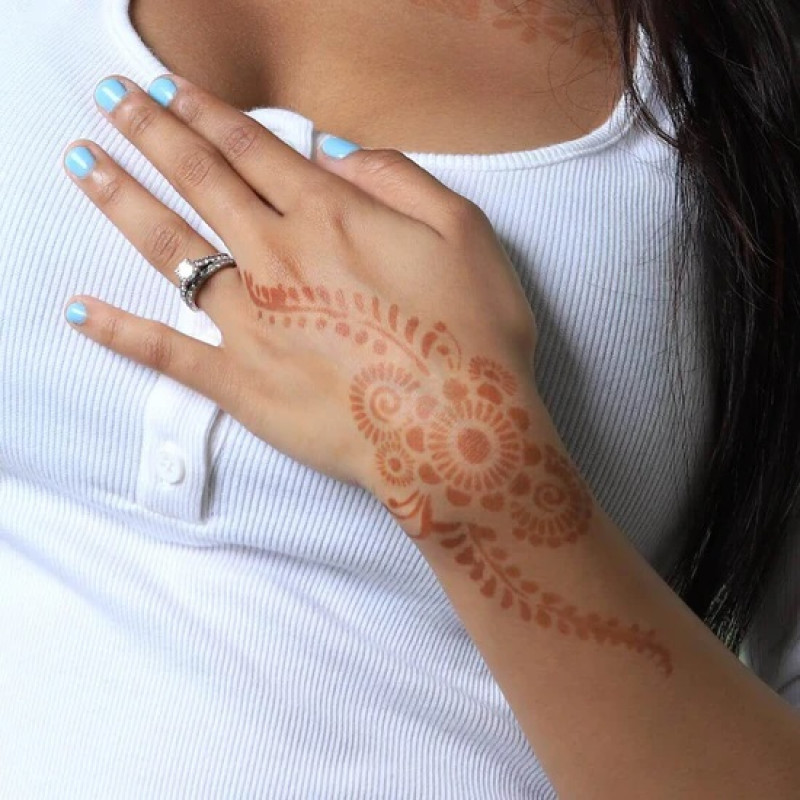Phoenix Henna Tattoo Stencil: 