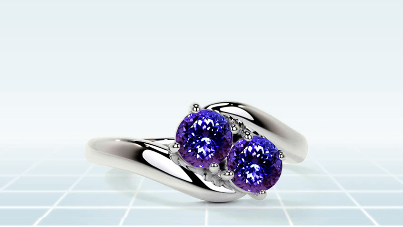 Fall In Love With The Beauty Of A Two stone Tanzanite Ring: 