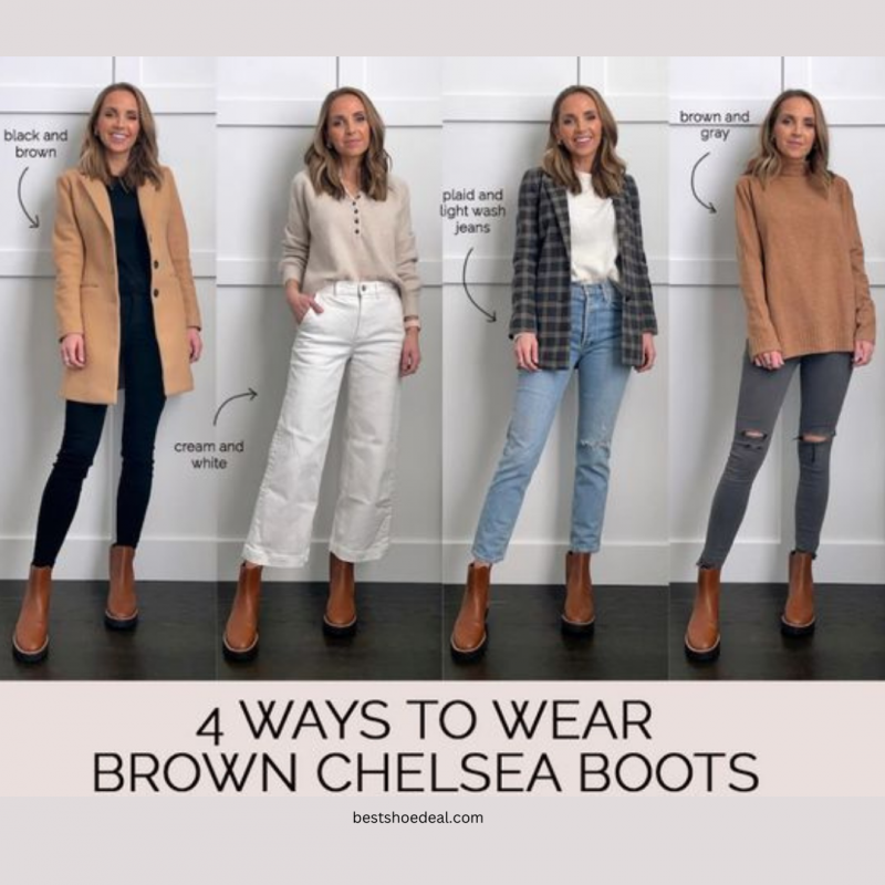 4 Outfits with Brown Chelsea Boots: 