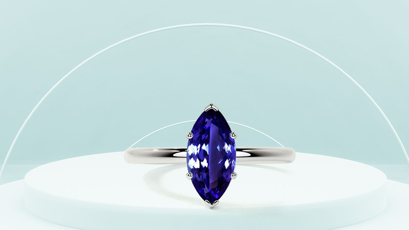 Enhance Your Look With Marquise Cut Tanzanite Ring: 