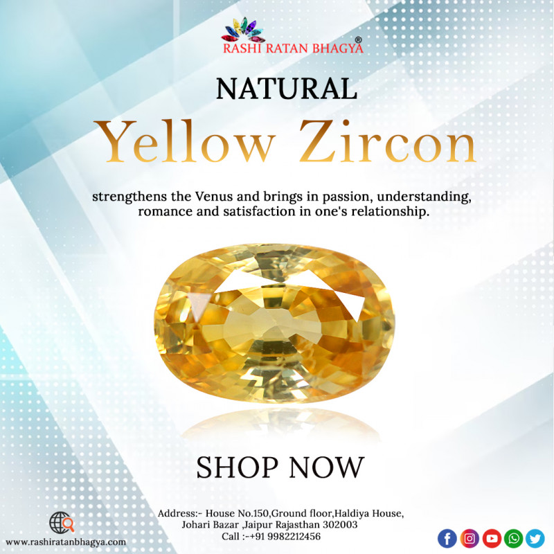 Buy Yellow Zircon Gemstone Online from RashiRatanBhagya: 