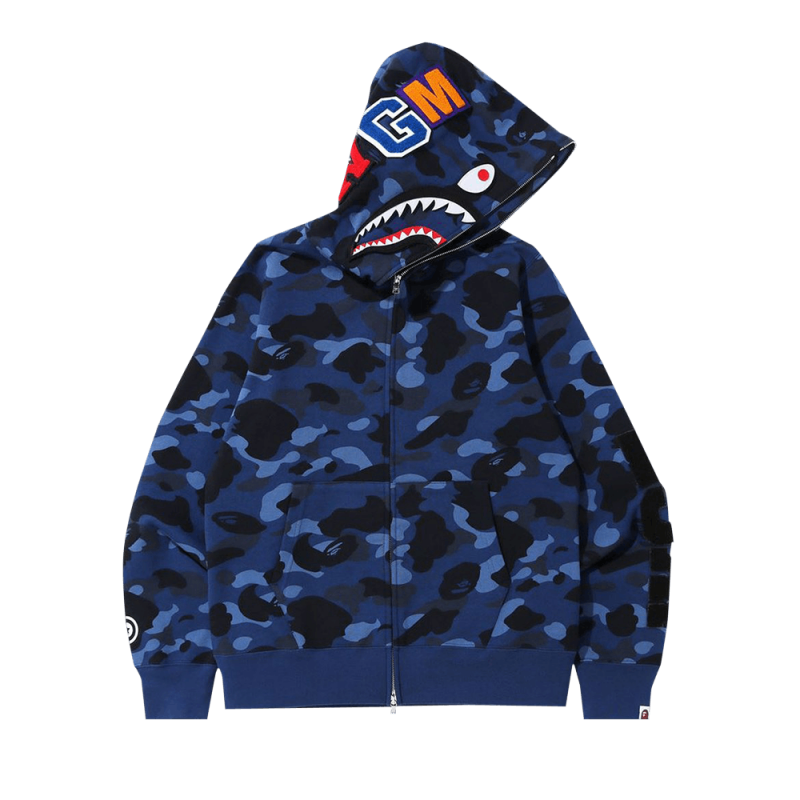 BAPE X DC BATMAN COLOR CAMO FULL ZIP HOODIE: 