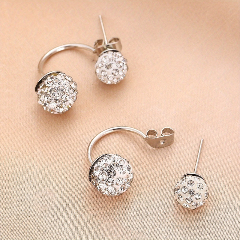 Shambhala Crystal Ball Stud Earrings: 