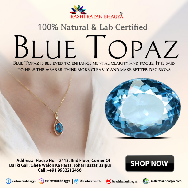 Shop Certified Blue Topaz Gemstone Online at Best Price: 