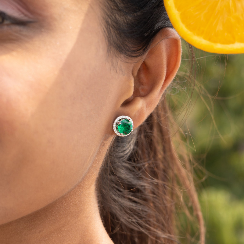 Buy Emerald Studs Designs Online: 