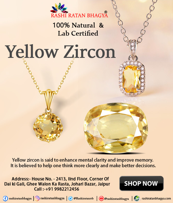 Lab Certified Yellow Zircon Stone Online at Best Price: 