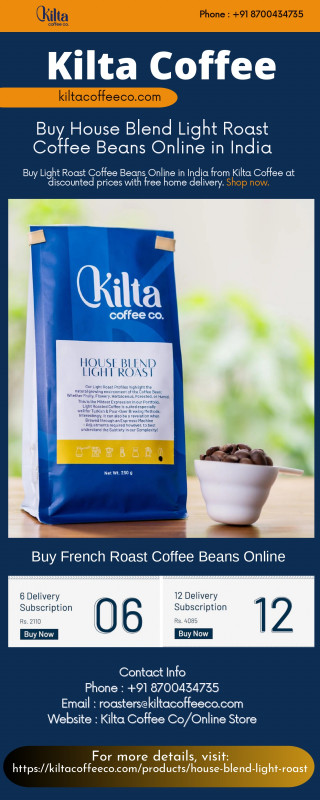 Buy House Blend Light Roast Coffee Beans: 