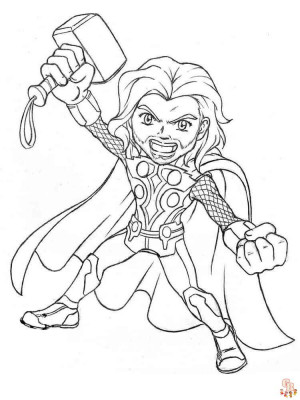 Thor Coloring Pages: 