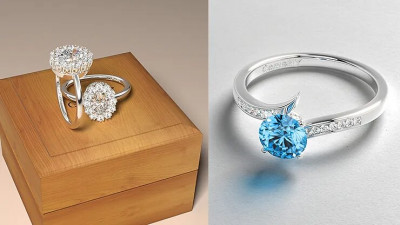 Aquamarine Diamond Ring: The Perfect March Birthstone Ring: 