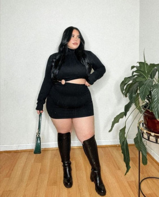 Black Party Dress for Plus size woman: 