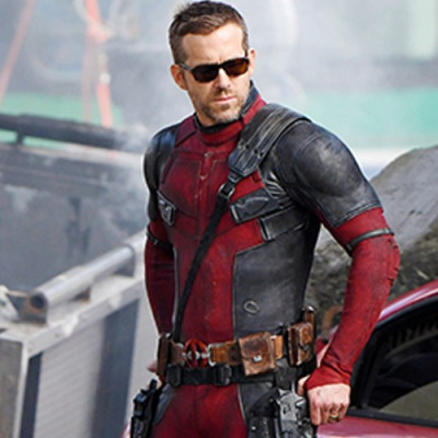 Ryan Reynolds Maroon and Black Leather Jacket: 