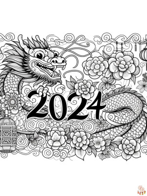 New Year 2024 Coloring Pages: Get Creative With Your Projects: 
