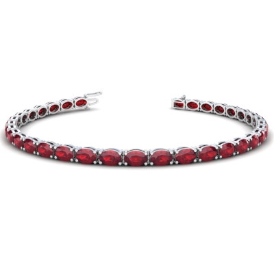 Dazzling Oval Ruby Bracelet (10.88cttw): 