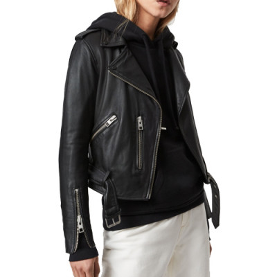 Balfern Leather Biker Jacket: 