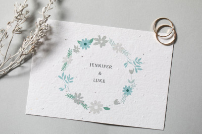 Blooming Beginnings: Embracing Plantable Cards for Eco-Friendly Weddings: 