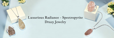 Majestic Opulence: Spectropyrite Druzy Jewelry Exuding Royal Elegance: 