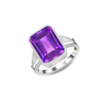 Handmade 925 Sterling Silver Amethyst Rings: 